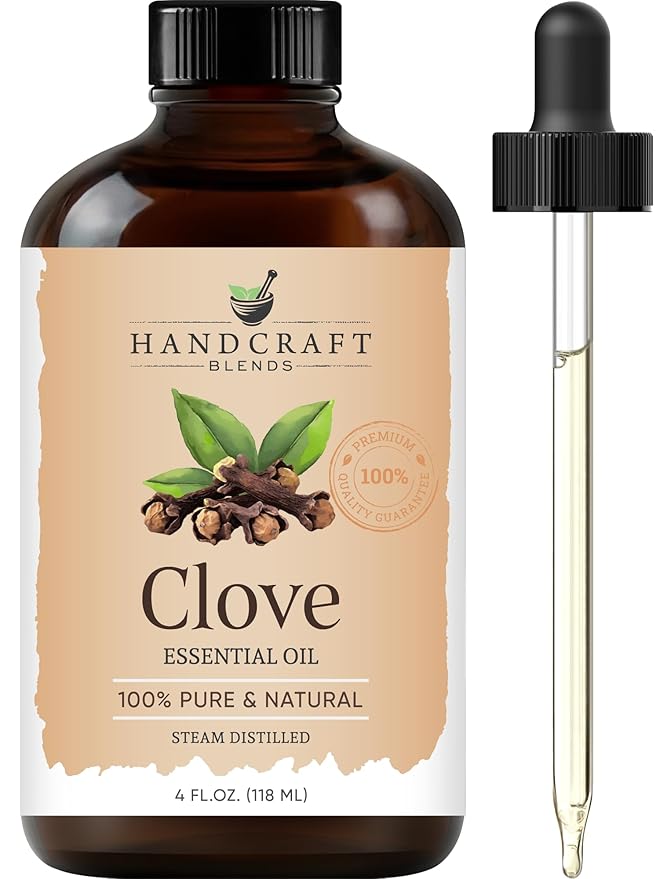 Handcraft Blends Clove Essential Oil - Huge 4 Fl Oz - 100% Pure and Natural - Premium Grade Essential Oil for Diffuser and Aromatherapy