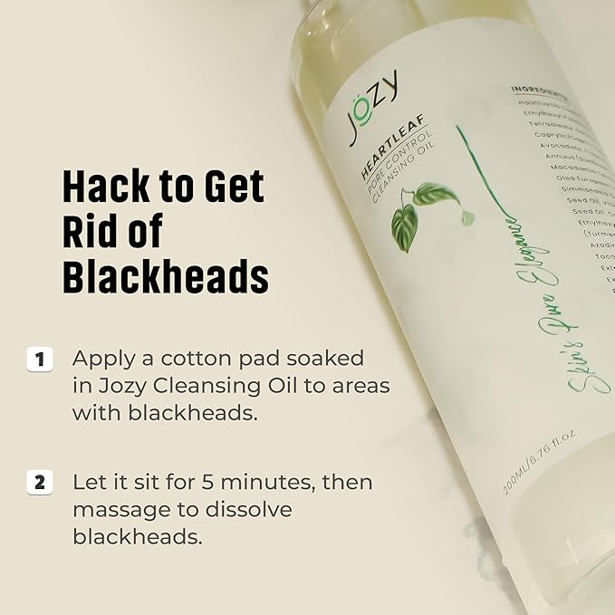 Jozy Pore Cleansing Oil – Lightweight Makeup & Blackhead Remover | Rose Fragrance, Hydrating | Gentle Botanical Cleanser for Sensitive Skin | Asian skincare | C-Beauty’s Answer to Glass Skin (200 ml)