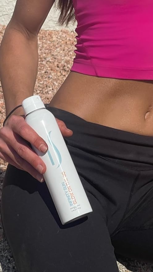 Glow on the Go | Quick drying, non-sticky Self Tanner Bronze Spray, Sunless Tanning and Antiaging Skin Care Spray for all Skin Tones | Natural Ingredients Streak Free | 6 fl oz