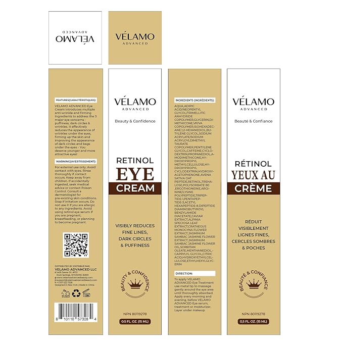 Instant Eye & Face Lift Cream: Rapid Under Eye Bags Wrinkle Smile Lines Forehead Lines Remover - Temporary Firming & Tightening Treatment in 2 Minutes - Retinol Eye Cream Anti Aging Anti Wrinkles 15g