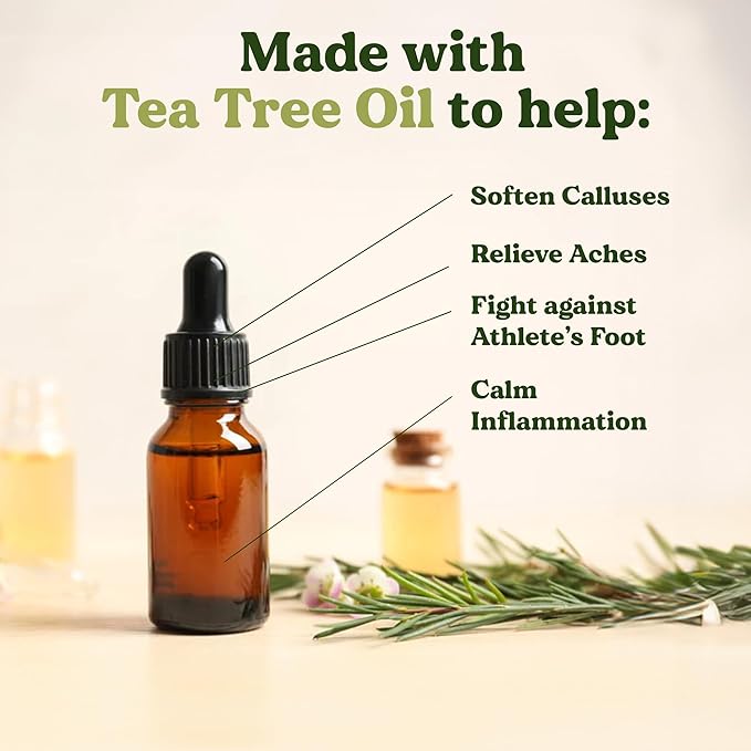 Footsie Soothing Tea Tree Oil Epsom Salt Soak - for Calluses, Aches & Pain, Athlete's Foot - Made in USA - Soothes Cracked Heels, Flaky Skin - 100% Organic, Pedicure Spa Salt (Toenail Repair)