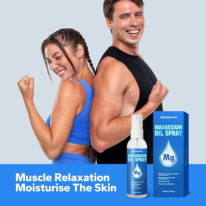 Magnesium Oil Spray (4 Fl,Oz), Mineral 0il, Magnesium Oil for Feet, Easing, Fast-Absorbing Magnesium Mist for Feet & Skin