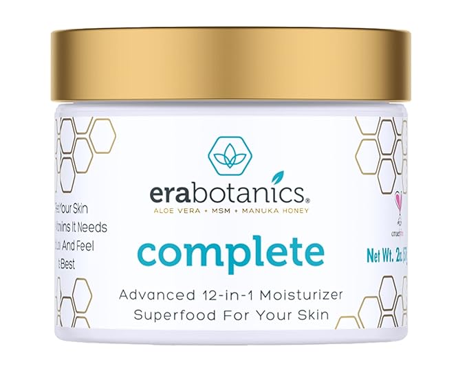Era Organics Face Moisturizer Cream - Advanced 12-In-1 Rejuvenating Formula With Superfood Complex Manuka Honey, Hyaluronic Acid, Hemp Oil - Anti Aging Wrinkle Defense For Women or Men - 2oz