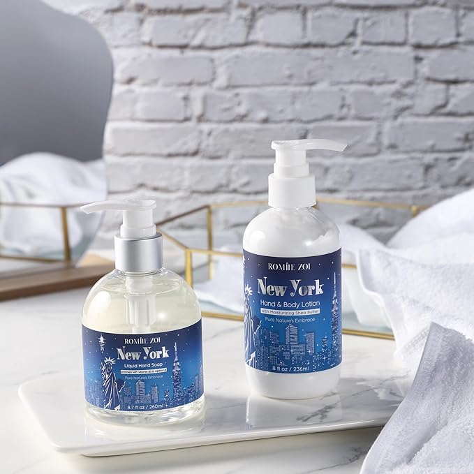 Daily Hand & Body Lotion with Moisturizing Shea Butter - New York with the Scent of Wood Sage & Sea Salt - 236 ML / 8 FL OZ