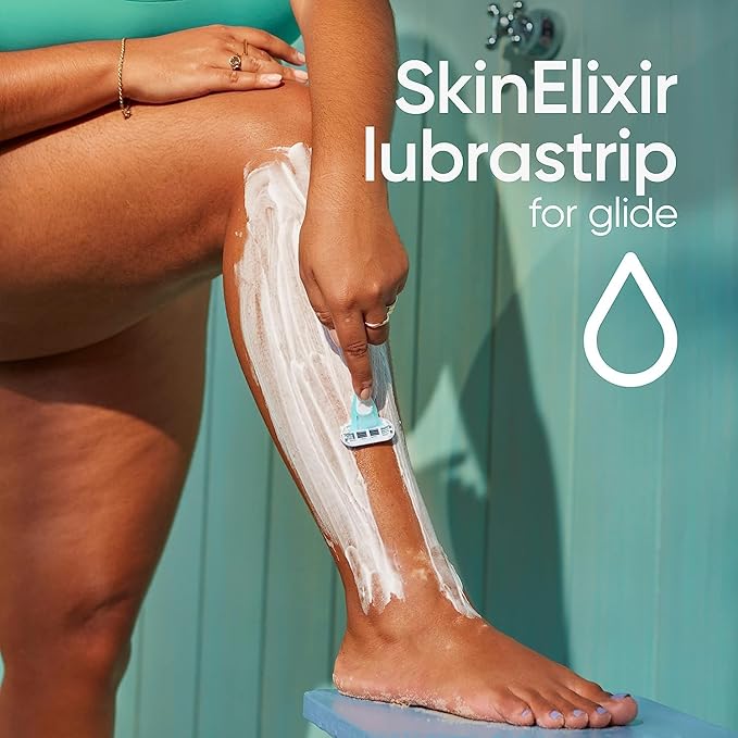 Gillette Venus Simply 3 Sensitive Women's Disposable Razors, Pack of 2 with 4 razors