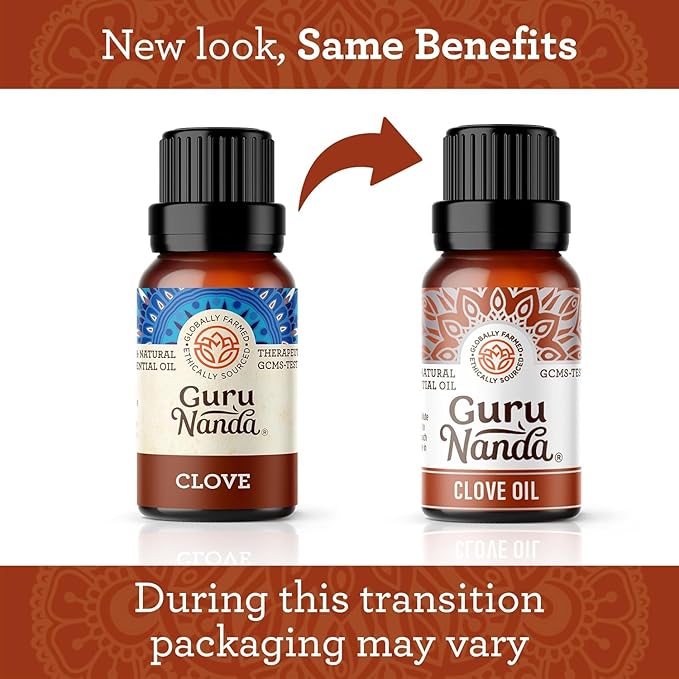 GuruNanda Clove Essential Oil - Pure, Natural & Undiluted for Aromatherapy and Diffuser - 15 ml