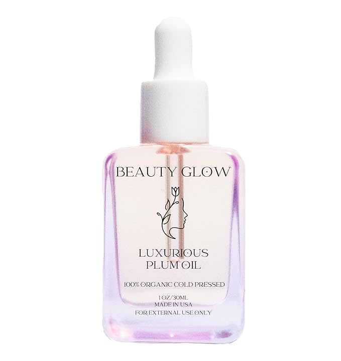 Organic Plum Oil Cold Pressed for Face Anti-Aging Facial Moisturizer Plumping Miracle Serum Natural Skincare Beauty Glow Antioxidant 1 Fl Oz/30mL