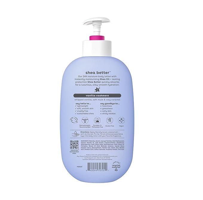 eos Shea Better Body Lotion Set- Vanilla Cashmere + Fresh & Cozy, 16 fl oz, 2-Pack