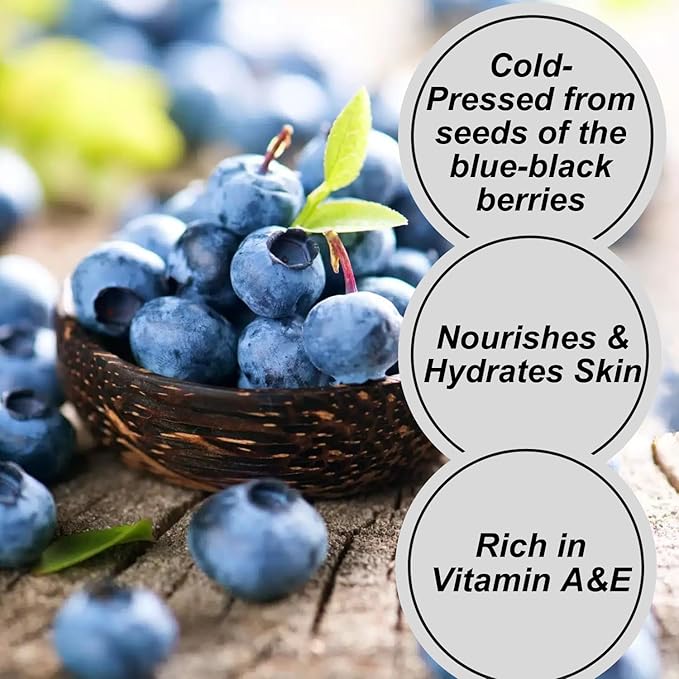 Naturevibe Botanicals Blueberry Oil 32 Ounces | 100% Pure and Natural | Great for Skin Care and Hair Care