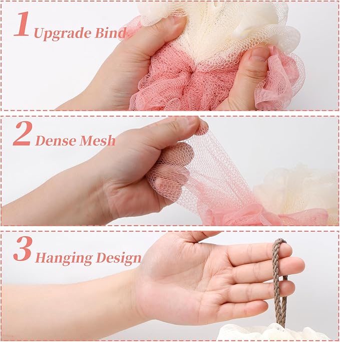 Bath loofah sponge back scrubber