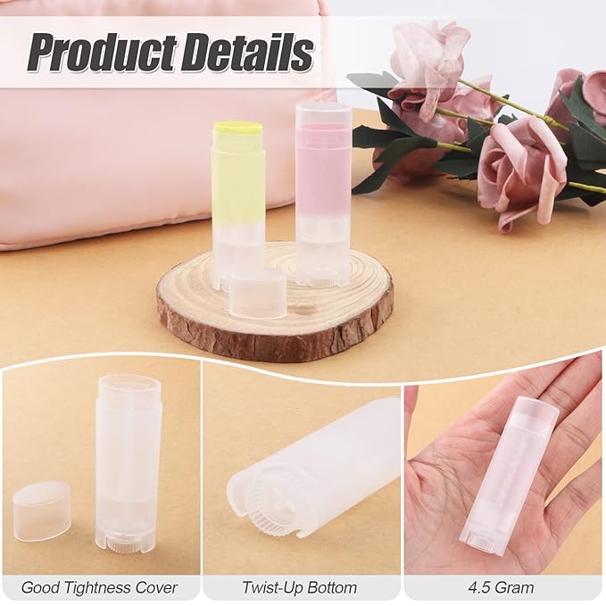 40 PCS 4.5g Oval Lip Balm (Clear)