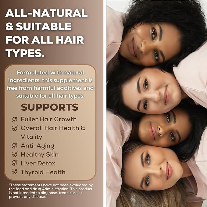 grow vitamin All in One Hair Formula for Men & Women - Advanced Hair Formula Includes Biotin, Saw Palmetto, DHT Blocker & Trace Minerals - Hair Supplement for Hair, Skin & Nails - 90 Capsules