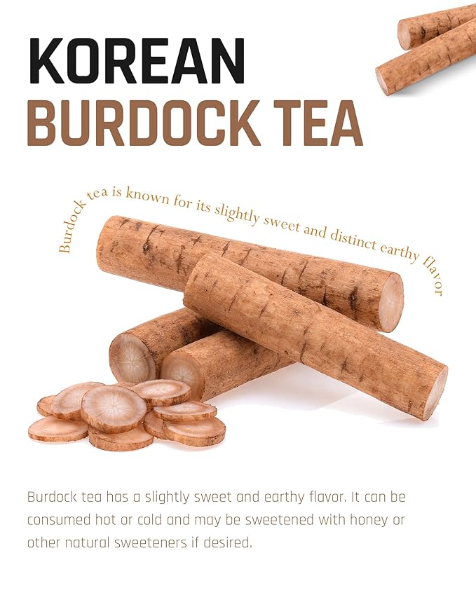 Ssanggye Burdock Tea 1g X 40 Tea Bags Premium Herbal Tea Hot Cold Refreshing Savory Earthy Flavor 4 Seasons Made in Korea