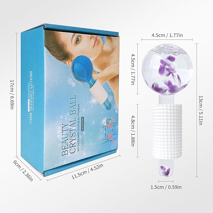 SPChannel 2PCS Ice Globes for Face Women Ice Balls Face Globes (Purple)
