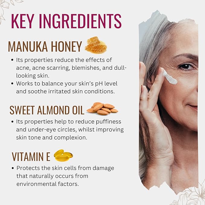 Manuka Lane Hyaluronic Acid Day Cream for Face and Neck with Oat Kernel Extract, Camellia Seed Oil & Sweet Almond Oil | Plant Based Formula | Carefully formulated to keep your skin young and healthy!