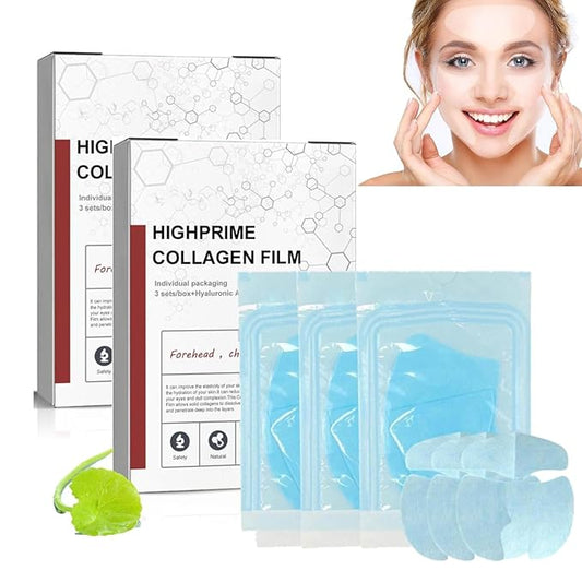 Melting Collagen Film | Highprime Collagen Film Mask, Soluble Collagen Supplement Film, Collagen Hydrating Face Mask Prevent Fine Lines and Protect Skin, Anti Aging Face Mask (2 Box)