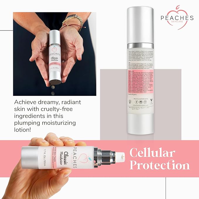 Hydrating Vegan Moisturizer with Vitamin E, Gotu Kola, and Pineapple – Age-Defying Face Cream for All Skin Types – Classic Moisturizer (1.7 oz)