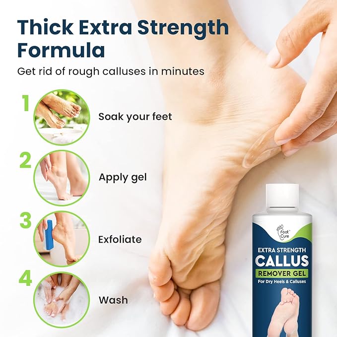 Citrus Detox Foot Soak with Epsom Salts for Foot Callus, Immune Boost, Damaged Toenail, Athletes Foot, Pedicure Callus Remover for Feet with Extra Strength Gel & Foot Pumice Stone Set
