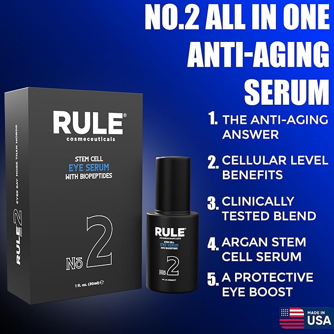 Men's Deluxe Gift Set, No.1 Men's Face Cream, No.8 Deodorant Spray, No.13 Cleanser Gel, No.2 Eye Serum, Eye & Skin Care Set