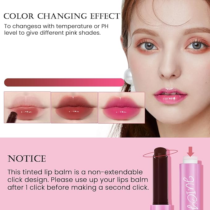 DAGEDA 3PCS Tinted Lip Balm, Moisturizing Non-Greasy,