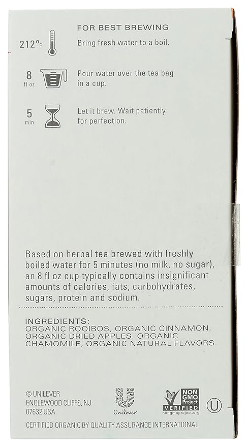 Tazo Organic Baked Cinnamon Apple Tea, 20 ct