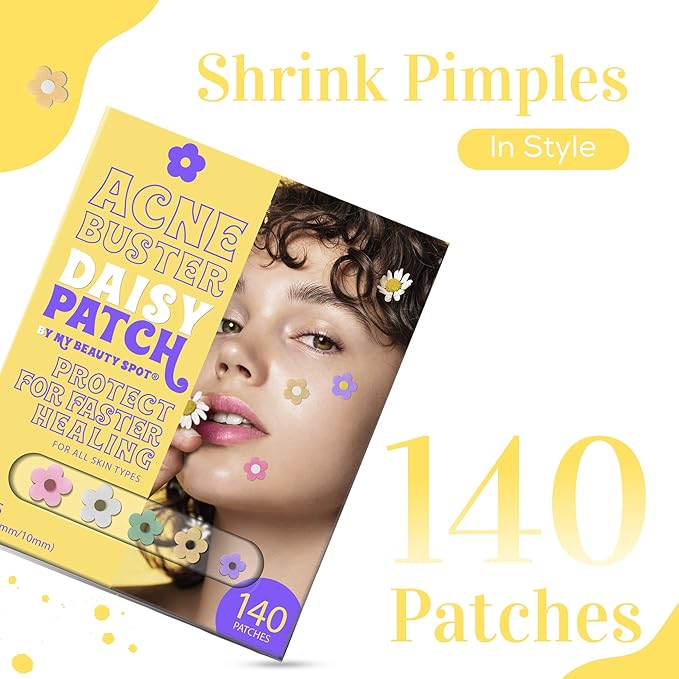 My Beauty Spot Pimple Patches Cute Acne Patches for Face (140 Patches) with Hydrocolloid, Tea Tree Extra & Salicylic Acid, Colorful Fun Designs – Pimple Patches for Face Acne Spot Treatment
