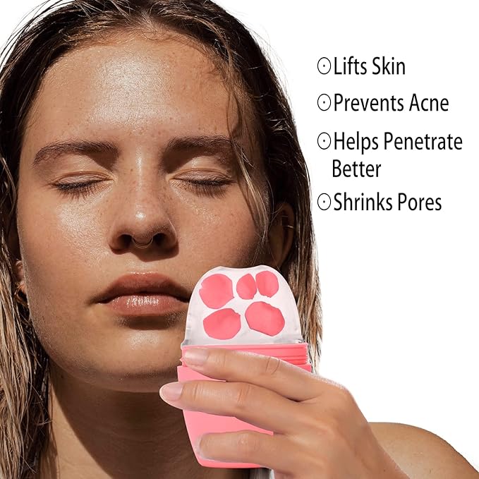 2Pack Facial Roller, Recula Silicone Facial Roller for Face to Tighten and Lift skin, Face & Eye Puffiness Relief, Reusable Facial Ice Mold for Neck to Enhance Natural Glow, Skin Care for Women Beauty