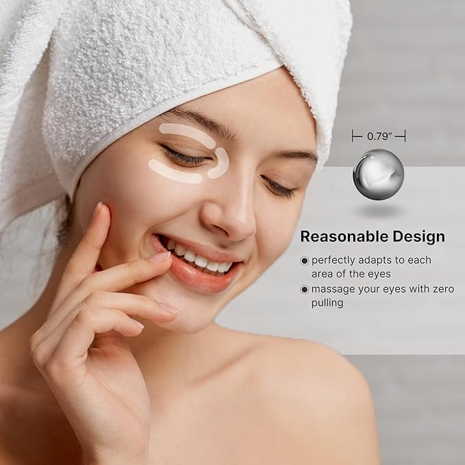 2-in-1 Eye Cream Applicator and Ice Roller, Face Massager Tool for Puffiness, Eye Bags, Muscle Ache