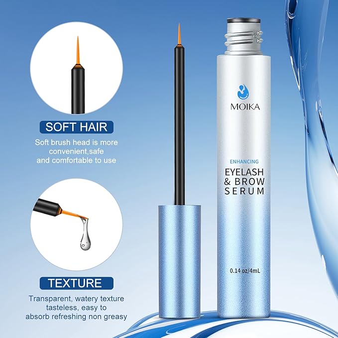 Enhancing Eyelash & Brow Serum, Advanced Formula for Fuller Lashes, 0.14 oz