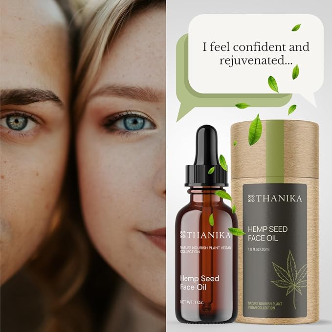 Hemp Seed Face Oil – Anti-Aging, Hydrating, Non-Greasy Skincare | 1 oz (30 ml)