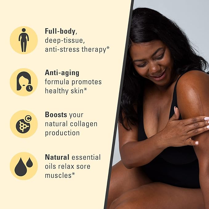 Ylang Ylang + Ginger Massage Oil for Massage Therapy and Manipulation Therapy | Collagen and Stem Cell Anti Cellulite Body Oil for Lymphatic Massage and Sore Muscles Skincare by M3 Naturals