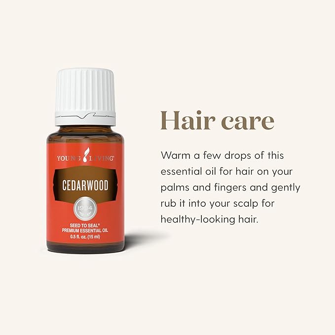 Young Living Cedarwood Essential Oil 15ml, for Healthy Skin, Hair, and Scalp, Unlock the Power of Pure, Calming and Soothing