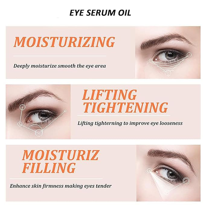 Dinkiss Lutein Eye Essence Oil, Vitamin C Lutein Eye Essence Oil, Improve Bags and Dark Circles, for Women Men (1, 1 pcs)