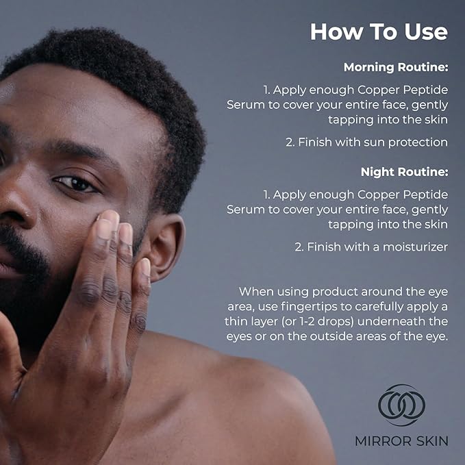 Copper Peptides Face Serum - Boost Collagen & Cell Renewal - Firm, Tone & Glow - Shea Butter, Witch Hazel & Apple Stem Cells - Facial Skin Care Products, Beauty & Self Care - (2 Pack)