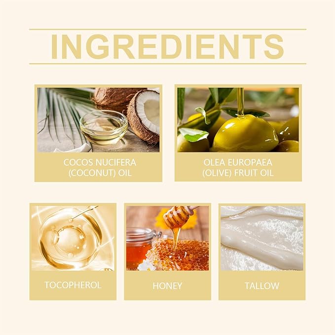 Whipp Beef Tallow and Honey Balm,Beef Tallow for Skin Grass Fed Tallow and Honey Balm,Grass Fed Grass Finished Organic Face Cream,Body Lotion and Lip Balm