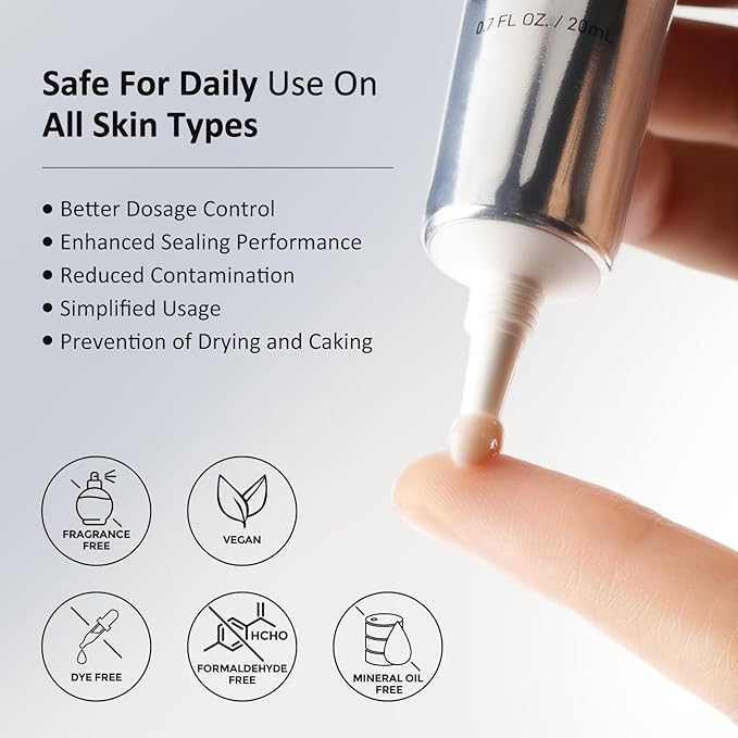 Caffeine Eye Cream for Dark Circles, Puffiness & Puffy Bags - Under Eye Serum with Caffeine, Niacinamide, Hyaluronic Acid, Vitamin E & Peptides, 0.7 Fl Oz (Pack of 1)