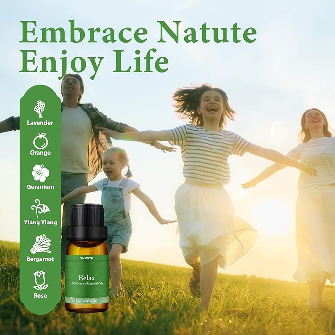 Essential Oils Blends Set for Diffusers for Home, Aromatherapy Diffuser Oil Scents - Calming, Sweet Dreams, Immunity, Relax, Mood, Fresh Air, Fragrance Oils for Diffusers, Massage, 6x10ml