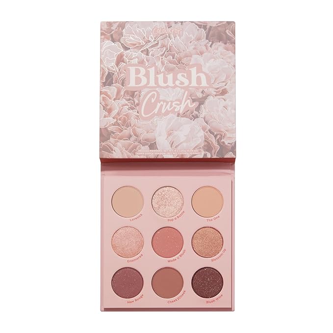 ColourPop Blush Crush Eyeshadow Palette - Brown, Gold & Pink Shadow Palette with Metallic and Matte Finishes - High-Pigment Eye Makeup with a Long-Wearing Formula (0.3 oz)
