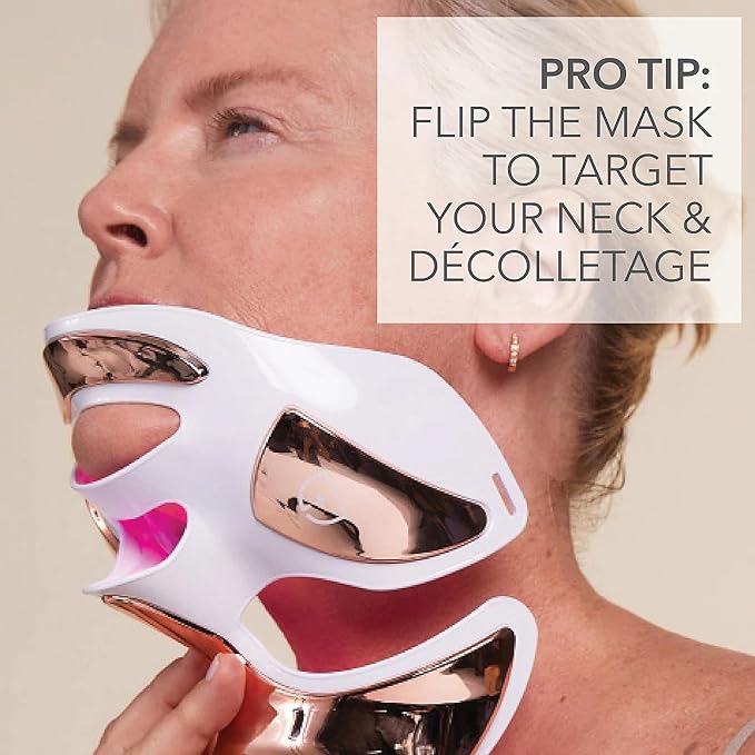 Dr. Dennis Gross DRx SpectraLite FaceWare Pro – LED Face Mask for Anti-Aging, Acne Treatment, and Skin Rejuvenation with Dual Red & Blue Light Therapy