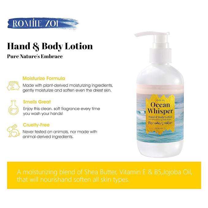 Wailea Beach Ocean Whisper Hand & Body Lotion - Tidal Treasure Scent, 236ml (8 fl oz)