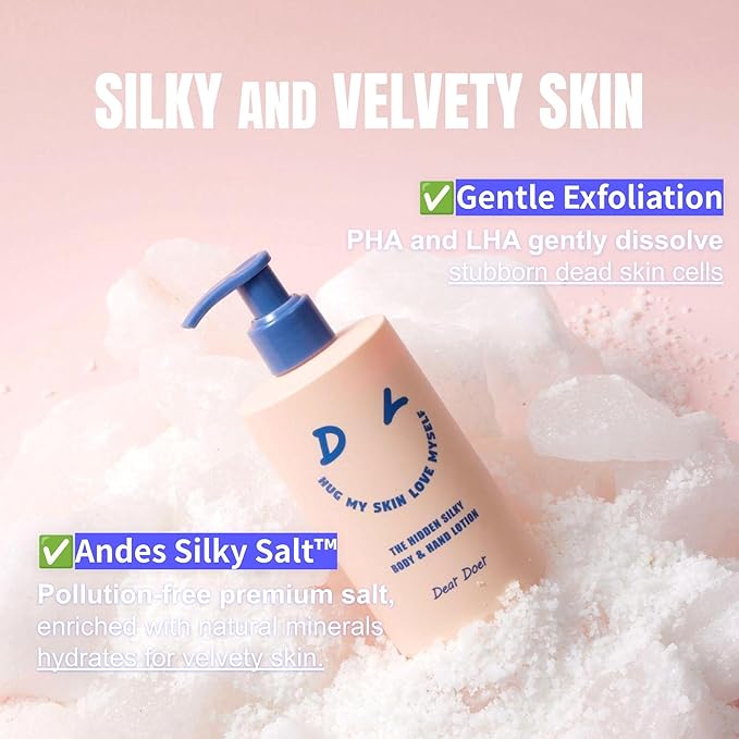 Dear Doer] The Hidden Silky Body & Hand Lotion | Vegan | 10.14 fl.oz - pH-Balanced, Non-Sticky Lotion, No Added Silicone, for Velvety Skin