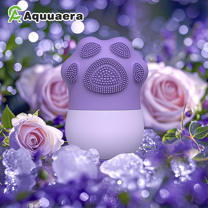 ice roller For face and eyes , ice face roller，ice mold for face and Eyes,De-Puff Eye Bags,Reduce Migraine Pain,Reusable Massage Silicone Ice Mold Skin Care Tools(Purple)