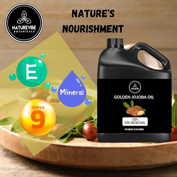 Naturevibe Botanicals Jojoba Oil 32oz and Apricot Oil 32oz | Oil Combo