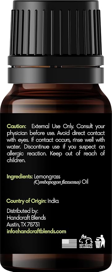 Handcraft Blends Lemongrass Essential Oil - 0.33 Fl Oz - Pack of 2-100% Pure and Natural - Premium Grade Essential Oil for Diffuser and Aromatherapy