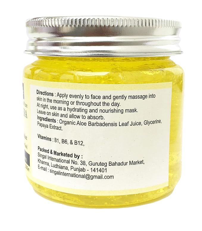 Aloe Vera Gel Pure Natural Organic Aloe Gel For Moisturizing Face Skin & Hair Care (Papaya, 7.76 oz.)