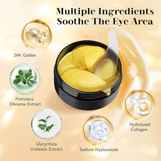 60 pack 24k gold under-eye