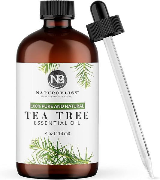 NaturoBliss 100% Pure, Tea Tree Essential Oil - (4 Fl Oz / 120 ml) -Undiluted, Therapeutic Grade - Perfect for Aromatherapy and Relaxation