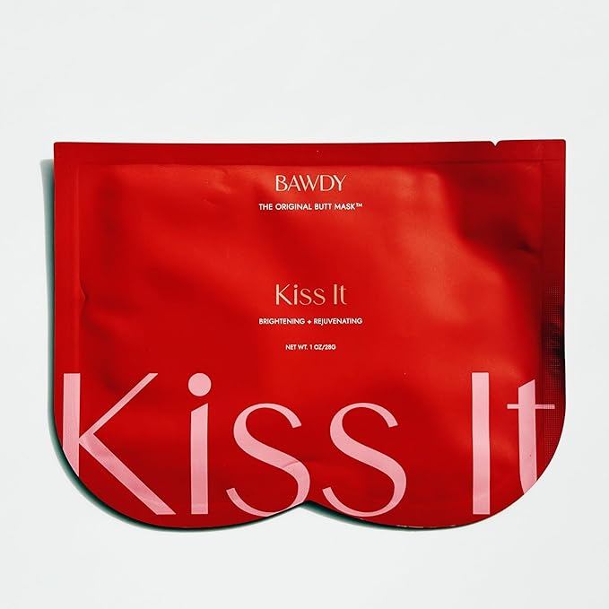 BAWDY Kiss It - Citrus Beauty Butt Mask - Illuminating + Rejuvenating - 2 Sheets, One for Each Cheek - Clean Beauty Mask for Your Butt (2 Sheets - Single Use)