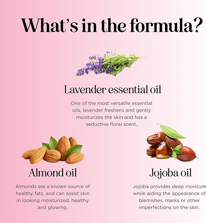 Calming Massage Oil for Massage Therapy - Home Spa Full Body Massage Oil for Sore Muscles for Pro or Home Use with Moisturizing Sweet Almond Oil and Lavender Essential Oil - Non Greasy or Staining