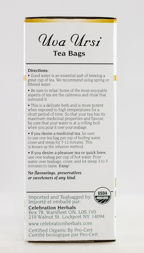 CELEBRATION HERBALS Uva Ursi Tea Organic 24 Bag, 0.02 Pound